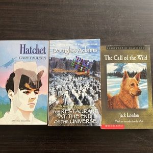 Grades 4 and up Book bundle- Hatchet book- The Call of the Wild book